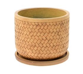 J12 kvetináč + miska lucy sv.hnedá  30xh24,5cm m