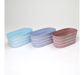 Obal ovál kov mix 3f pruhy v:10x24x12,5cm super cena