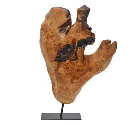 Dekorácia drevo 38x4x50cm natur