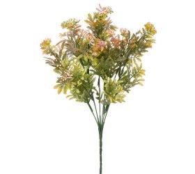 Zeleň drob.guličky zeleno-ružová metal 38cm