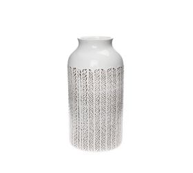 Váza ornament biela keramika 9.5*9.5*17.5cm