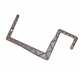 Držiak universal kratší 12cm hrana hnedý