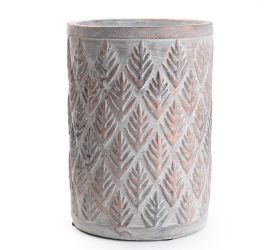 Váza cement vzor medená d15.5*h22cm