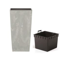 Durs400e obal+vklad urbi square beton effect šedý 40x40xv75cm/91,5l