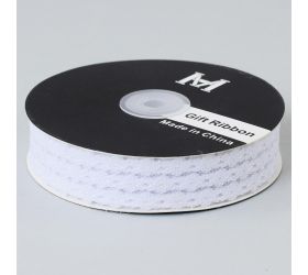 Stuha čipka 30mmx35y biela