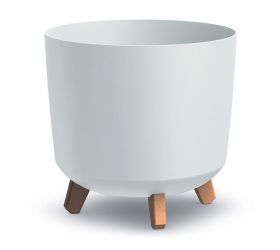 Dgtl300l kvetináč gracia tubus na nohách biely 29,8xv28,5cm