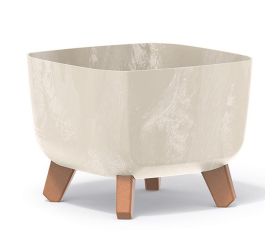 Dgql400e kvetináč gracia sq.na nohách beton pieskový 39xh27cm