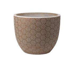 J120 kvetináč + miska jasmin antik šedo-hnedá 37x30,3cm l