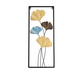 Obraz ginko kov 60x25cm zlatý