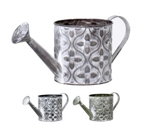 Váza krhla malá kov mix 3f zelený ornament v:13x13cm super cena