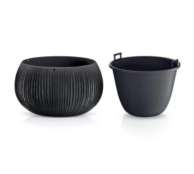 Dkb240 obal+vklad beton bowl čierny 23,8xv16,1cm