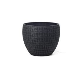 J135 kvetináč + miska paige čierna 44x36cm l