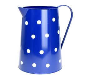Váza džbán kov modrá veľké bodky v:26,5x15,5cm super cena