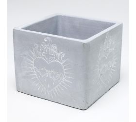 Obal štvorec cement šedý14x14x11.5cm