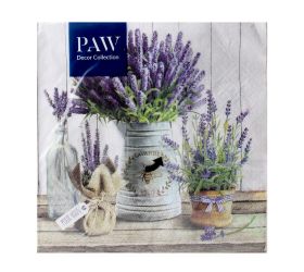 Sdl122500 servítky lavender in bucket 3vrs/33x33cm 20ks