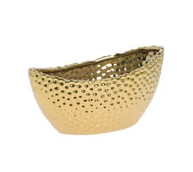 Loďka keramika 25,5x14x13cm zlatý