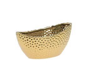 Loďka keramika 20x10x11,5cm zlatý