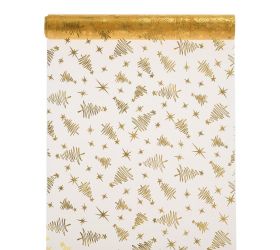 Organza lesklá 39x10 zlatá