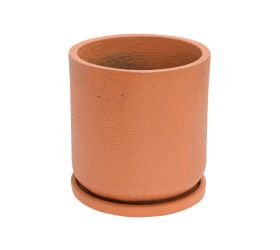 J145 kvetináč + miska belle metal antik bronzová 24x25cm xs