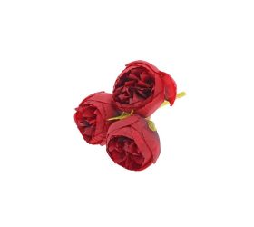 Hlava ranunculus bordový 3-puky 3cm
