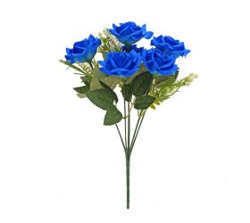 Kytica ruža modrá drob.kvety, zeleň 31cm