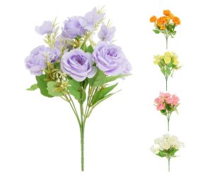 Kytica ruža, drob.kvety, zeleň ,mix/5f 31cm