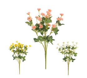 Kytica drob. kvety, zeleň,mix/3f 37cm