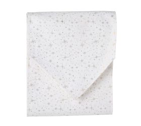 Vian. štóla na stôl vz. hviezdy bie/zla zam/textil 32*150cm