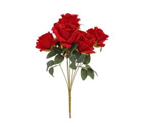 Kytica ruža x7 45cm červená