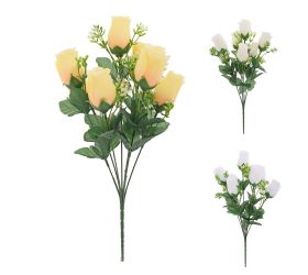 Kytica ruža, zeleň mix/3f 37cm