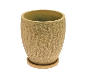 J133 kvetináč + miska lala horčicová 44x43,5cm l