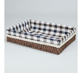 Prútený koš s/3 hnedý vzor kocka 30x40x10cm