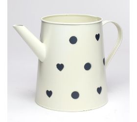 Váza krhla kov krém veľké bodky v:18x13cm super cena