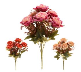 Kytica ruža x7 38cm mix 3f
