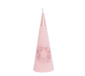 Venček glamour kužeľ7x20 ružový