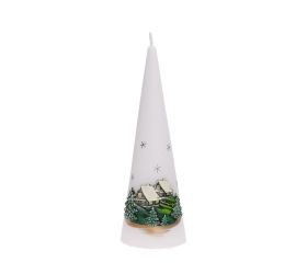 Zimný domček kužeľ7x20 biely