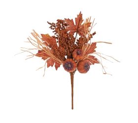 Zápich tekvice, javor.list, guličky hnedý 36cm