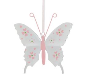 Záves motýl bie/fia plech 10*11cm