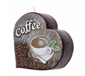 Káva nová srdce hnedé 10cm