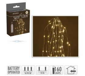 LED svetielka 160 teplá biela/bo/ind kaskáda silverwire