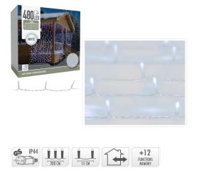 Led svetielka 480 curtain light 480led/w/ind,out/8fun/timer