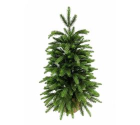 Vianočný stromček zaťaž. smrek pravidelný v jute 60cm pe