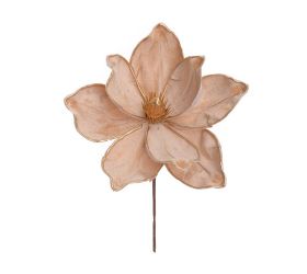 Ks magnólia béžová zamat 32cm