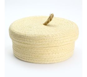 Košík papierové viečko krém stredný 23cm