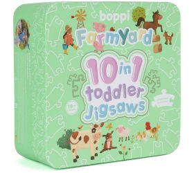 Puzzle boppi skladačka 10 v 1  - farma - btj10-002