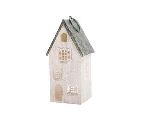 Domček bie/zel plech 18*9*7,5cm