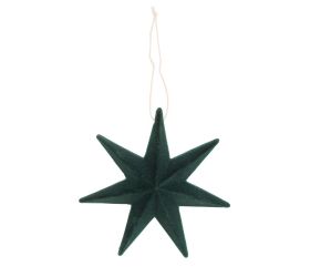 Záves hviezda zelená drevo 21,5*21,5*4,2cm