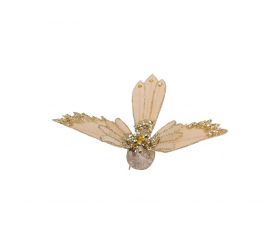 Kolibrík na klipe zlatý 19*21*5,5cm
