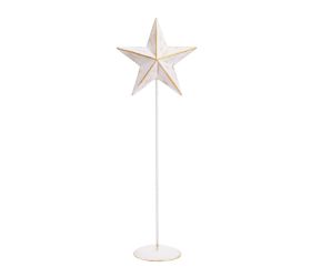Hviezda stojaca bie/zla drevo 50*17*10,5cm