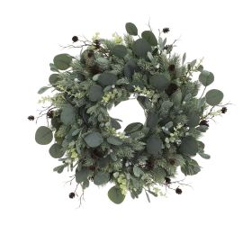 Veniec čečina,eucalypt, šišky 50cm